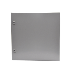 Gabinete de Acero, Nema 4 -IP 66 de 60 x 60 x 25 cm con Platina y certificado UL.