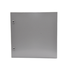 Gabinete de Acero, Nema 4 -IP 66 de 60 x 60 x 25 cm con Platina y certificado UL.