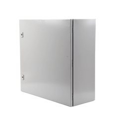 Gabinete de Acero, Nema 4 -IP 66 de 60 x 60 x 25 cm con Platina y certificado UL.