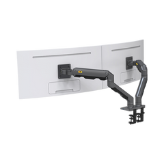 Montaje de Escritorio articulado para 2 monitores de 27-34" /  Soporta hasta 16 kg  por brazo/ Vesa 75 x 75 / 100 x 100 / Acero / Giro: 360°