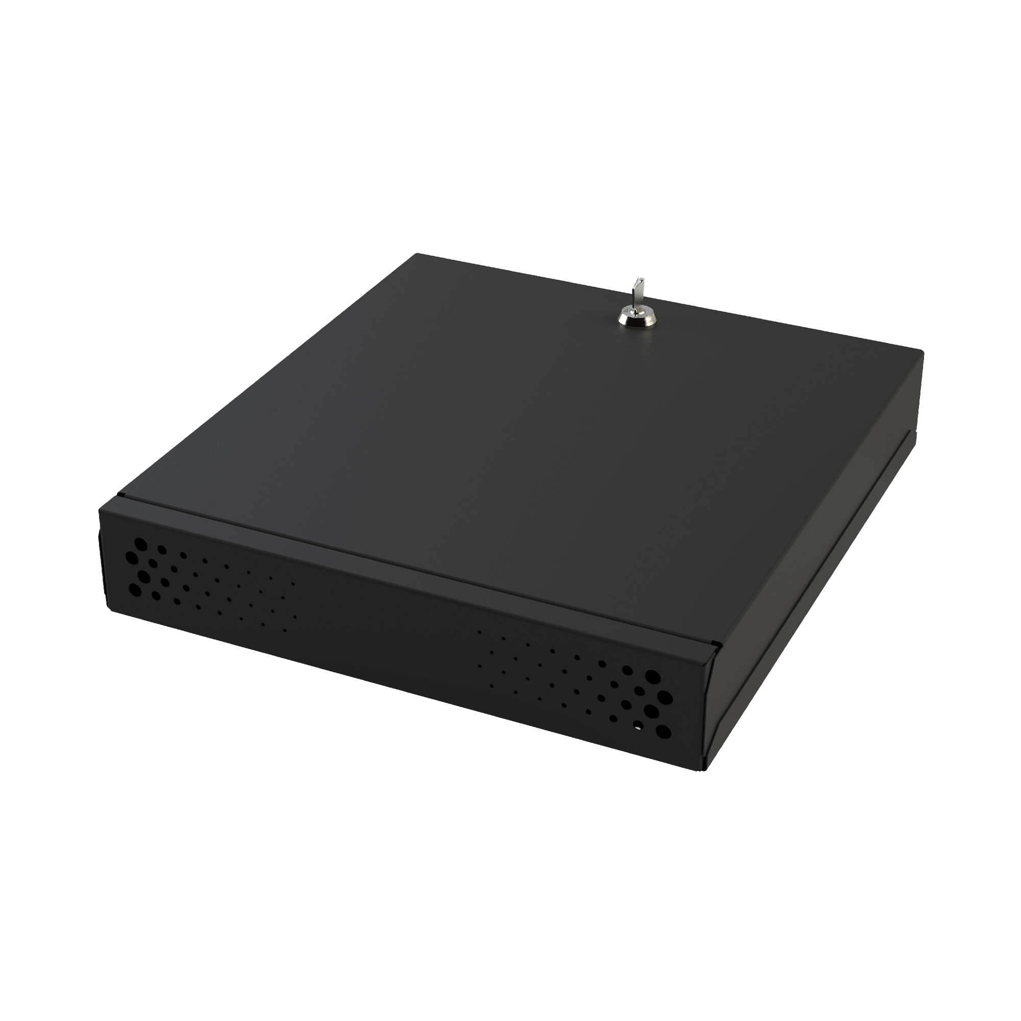 Gabinete Metálico de Seguridad para DVR/NVR, Ancho 396 mm x 78 mm de Alto x