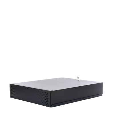 Gabinete Metálico para DVR/NVR. Tamaño Max. de DVR/NVR: 445 x 88 x 400mm (An.xAl.xProf.). Compatible con Fuente SLIM.