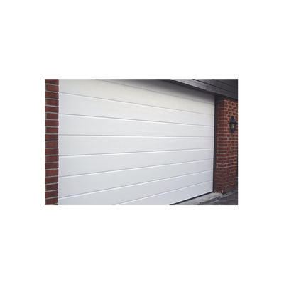 Puerta de Garage de Alta Calidad / Linea Central / Color Blanco 9X8 pies,  AISLADA, Estilo Americana.