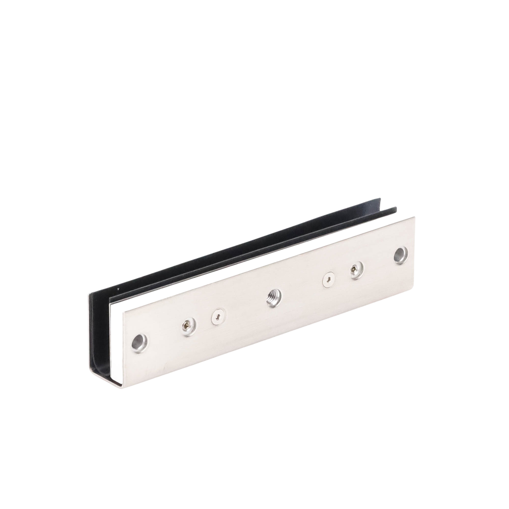 Montaje en "U" para Puertas de Vidrio /1/2" de Grosor/  Uso con chapas de 600 y 750 lbs / Ajuste por Opresores