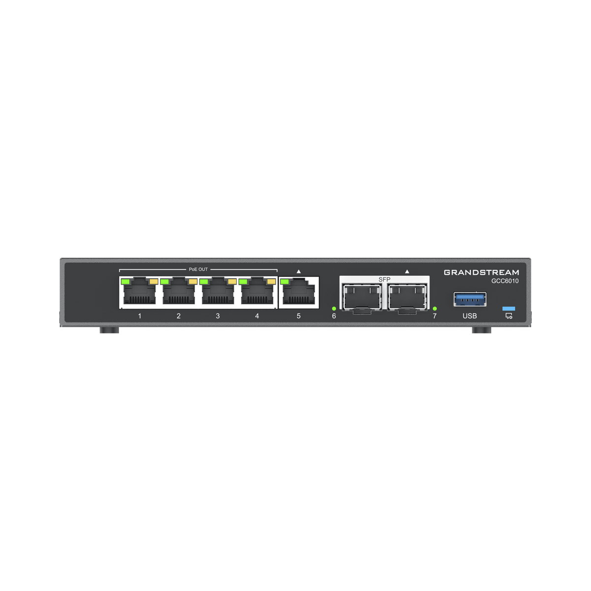 4 en 1: Firewall Nueva Generación, Router, IP PBX (24 usuarios / 8 llamadas), Switch Gigabit de 5 Puertos (4 PoE) y 2 Puertos SFP 2.5 Gigabit
