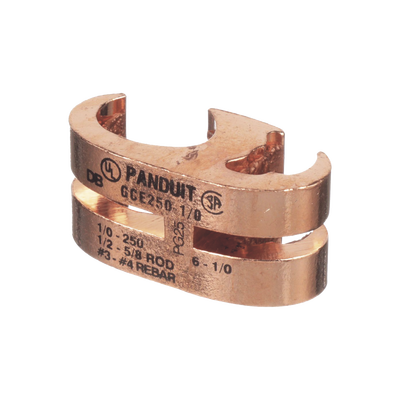 Conector de Conexión a Tierra tipo "E" para Conductor 1/0 AWG STR – 250 KCMIL MAIN y 6 AWG SOL – 1/0 AWG STR TAP