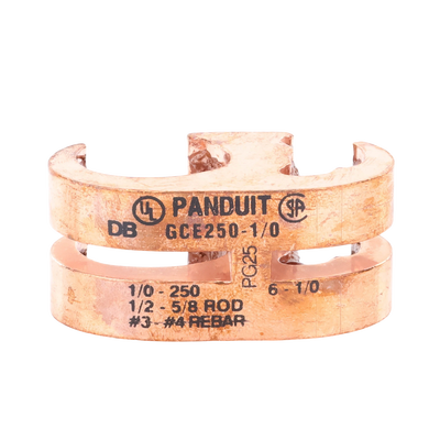 Conector de Conexión a Tierra tipo "E" para Conductor 1/0 AWG STR – 250 KCMIL MAIN y 6 AWG SOL – 1/0 AWG STR TAP