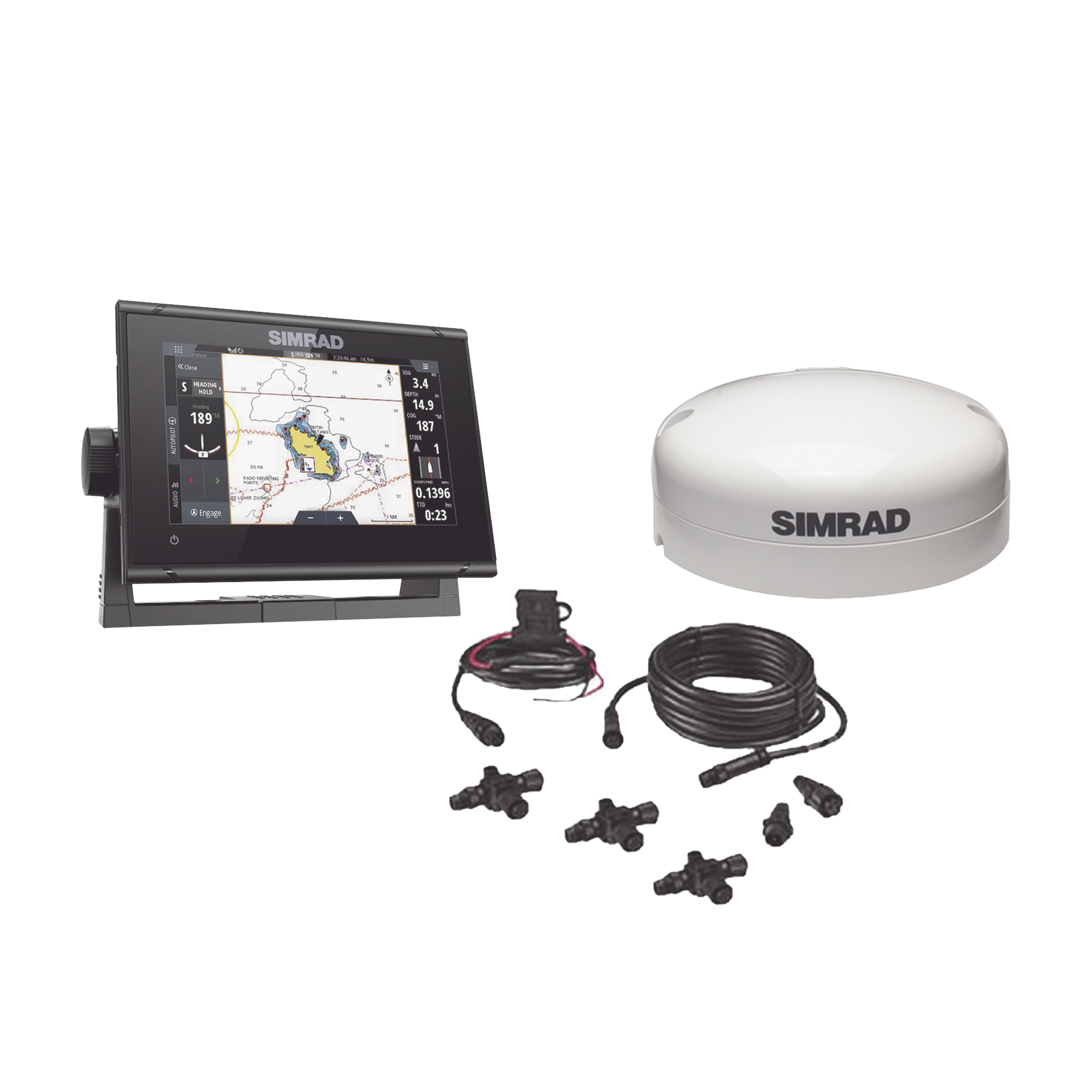 Kit de pantalla multifuncional GO7 con kit NMEA2000 y antena GS25