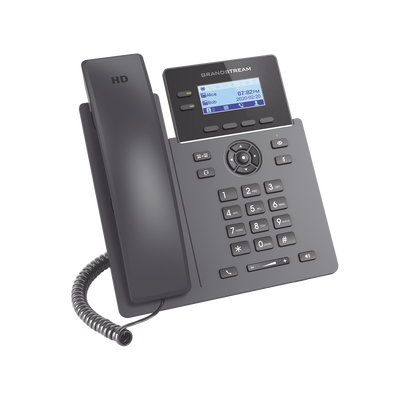 Teléfono IP Grado Operador, 2 líneas SIP con 4 cuentas, PoE, codec Opus, IPV4/IPV6 con gestión en la nube GDMS