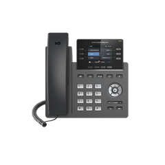 Teléfono IP Grado Operador, 3 líneas SIP con 6 cuentas, puertos Gigabit,PoE,  pantalla a color 2.4", codec Opus, IPV4/IPV6 con gestión en la nube GDMS