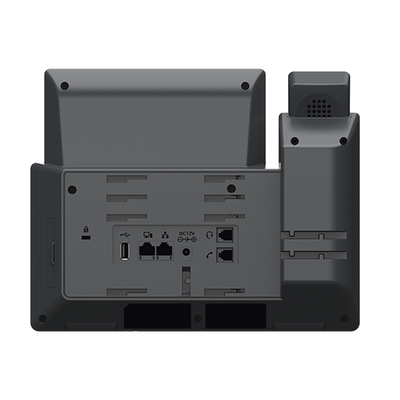 Teléfono IP Wi-Fi, Grado Operador, 14 líneas SIP con 6 cuentas, pantalla LCD  5", puertos Gigabit, Bluetooth, PoE, codec Opus, IPV4/IPV6 con gestión en la nube GDMS