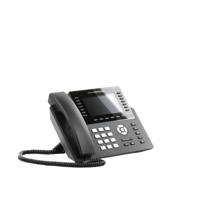 Teléfono IP Wi-Fi, Grado Operador, 14 líneas SIP con 6 cuentas, pantalla LCD  5", puertos Gigabit, Bluetooth, PoE, codec Opus, IPV4/IPV6 con gestión en la nube GDMS