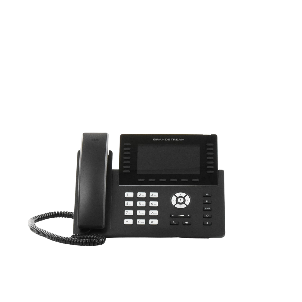 Teléfono IP Wi-Fi, Grado Operador, 14 líneas SIP con 6 cuentas, pantalla LCD  5", puertos Gigabit, Bluetooth, PoE, codec Opus, IPV4/IPV6 con gestión en la nube GDMS