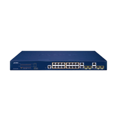 Switch Administrable PoE  Capa 2 de 16 Puertos 10/100/1000 Mbps 802.3af/at, 4 Puertos SFP Gigabit, Hasta 240 W