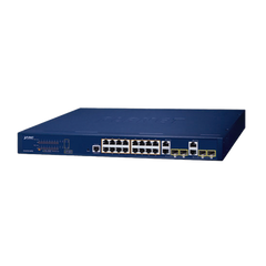 Switch Administrable PoE  Capa 2 de 16 Puertos 10/100/1000 Mbps 802.3af/at, 4 Puertos SFP Gigabit, Hasta 240 W