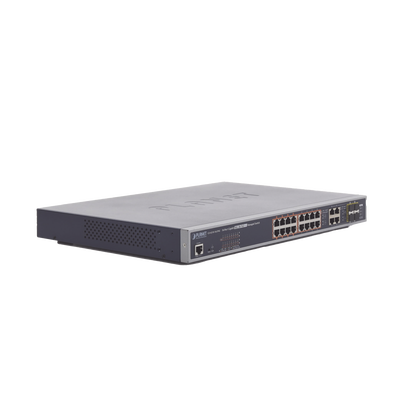 Switch administrable L2, 16 puertos 10/100/1000T Ultra PoE + 4 puertos Gigabit Combo TP/SFP