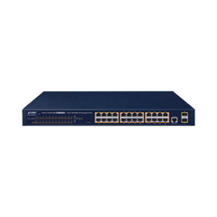 Switch PoE Administrable Capa 2 / 24 Puertos10/100/1000BASE-T / 2 SFP 100/1000BASE-X / POE 802.3af/at