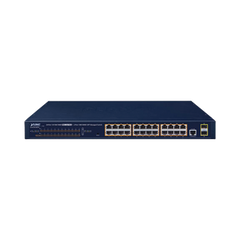 Switch PoE Administrable Capa 2 / 24 Puertos10/100/1000BASE-T / 2 SFP 100/1000BASE-X / POE 802.3af/at