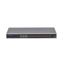 Switch Administrable Capa 2 con Fuente de Alimentación Redundante, 24 Puertos SFP Gigabit 100/1000X, 8 Puertos Combo RJ45 Gigabit.