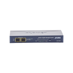 Switch Administrable de Escritorio de 8 Puertos Gigabit/ 2 Puertos SFP / 20 Gbps Switching / PoE In 802.3af/at / Dual Power DC + PoE / VLAN Q-in-Q / IPv6/IPv4/  Administración Remota con CloudNMS