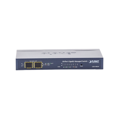 Switch Administrable de Escritorio 8 Puertos Giga + 2 Puertos SFP