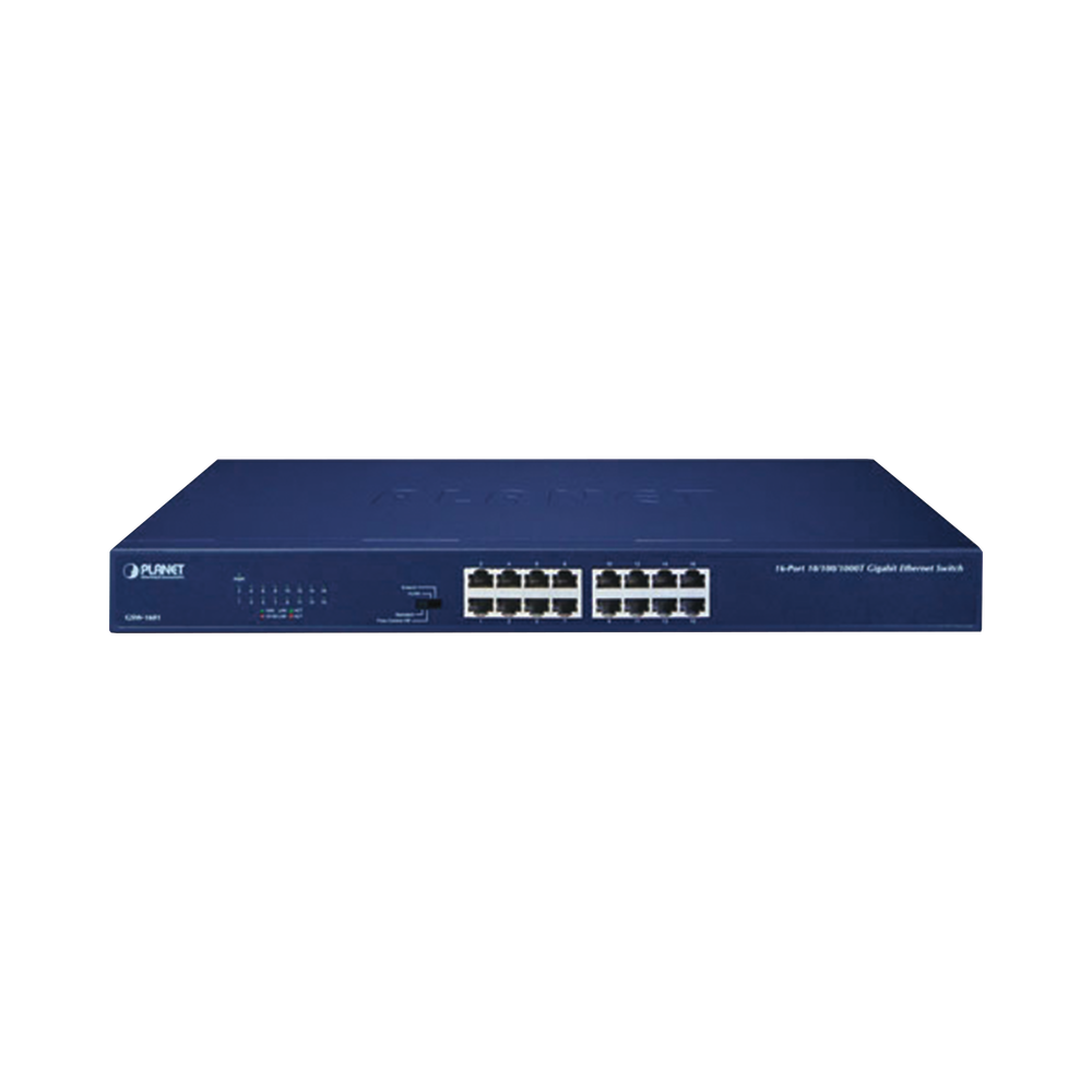 Switch No Administrable Gigabit de 16 Puertos 10/100/1000 Mbps, Con Modo Extendido Para Distancias de Hasta 200 m