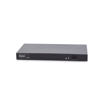 Switch PoE de 24 Puertos Gigabit 802.3af/at con Modo Extendido 250 m, 2 Puertos SFP 1000SX , Pantalla LCD para Configuración Básica, Hasta 300 W para PoE