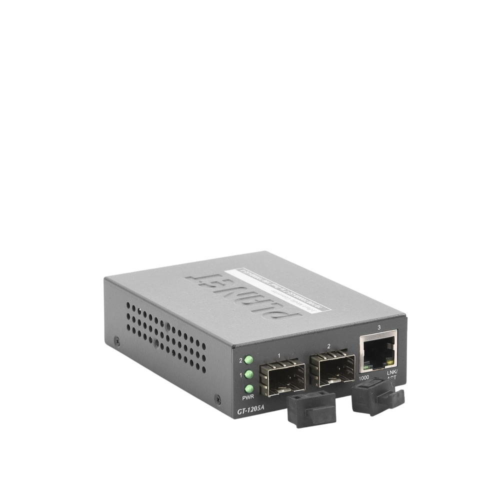 Convertidor de Medios con Doble Puerto SFP 1000BASE-FX/SX/LX y Puerto Ethernet 1000Base-T