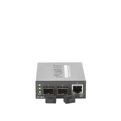 Convertidor de Medios con Doble Puerto SFP 1000BASE-FX/SX/LX y Puerto Ethernet 1000Base-T