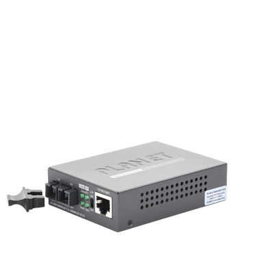 Convertidor de Medios 1000 Mbps UTP/Fibra Óptica Mono-Modo Hasta 20 Km, Conector SC