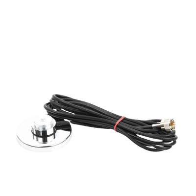 Montaje Magnético para Antenas de 3/4"(NMO), 3.5 m de Cable RG58U y Conector UHF (PL259) Macho.