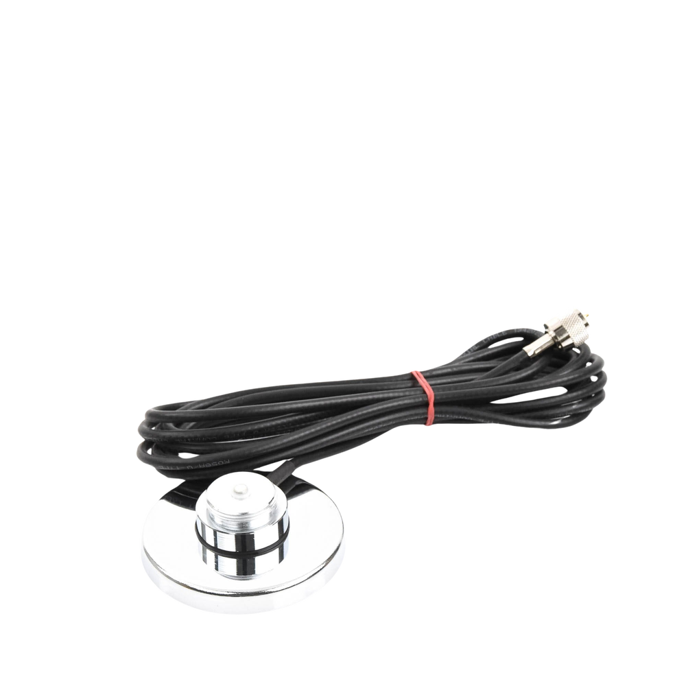 Montaje Magnético para Antenas de 3/4"(NMO), 3.5 m de Cable RG58U y Conector UHF (PL259) Macho.