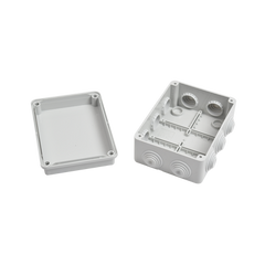 Caja de derivación de PVC Auto-extinguible con 10 entradas, tapa atornillada, 150x110x70 MM, Para Exterior (IP55)
