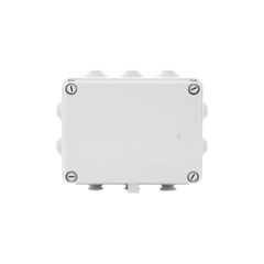 Caja de derivación de PVC Auto-extinguible con 10 entradas, tapa atornillada, 190 x 140 x 70 MM, Para Exterior (IP55)