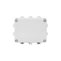 Caja de derivación de PVC Auto-extinguible con 10 entradas, tapa atornillada, 190 x 140 x 70 MM, Para Exterior (IP55)