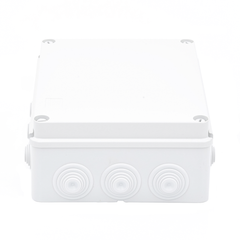 Caja Estanca de PVC Para Derivación y Conexión, 12 Entradas, Tapa Atornillada, 240x190x90 mm (Área interna), Uso Exterior IP55, Material que no Propaga el Fuego y Libre de Hálogenos