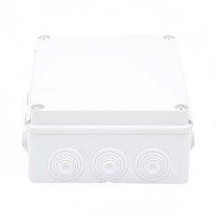Caja de derivación de PVC Auto-extinguible con 12 entradas, tapa atornillada, 240x190x90 MM, Para Exterior (IP55)