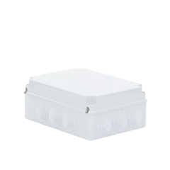 Caja Estanca de PVC Para Derivación y Conexión, 12 Entradas, Tapa Atornillada, 300x220x120 mm  (Área interna), Uso Exterior IP55, Material que no Propaga el Fuego y Libre de Hálogenos