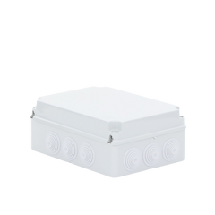 Caja de derivación de PVC Auto-extinguible con 12 entradas, tapa atornillada, 300x220x120 MM, Para Exterior (IP55)