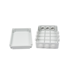 Caja Estanca de PVC Para Derivación y Conexión, 12 Entradas, Tapa Atornillada, 300x220x120 mm  (Área interna), Uso Exterior IP55, Material que no Propaga el Fuego y Libre de Hálogenos