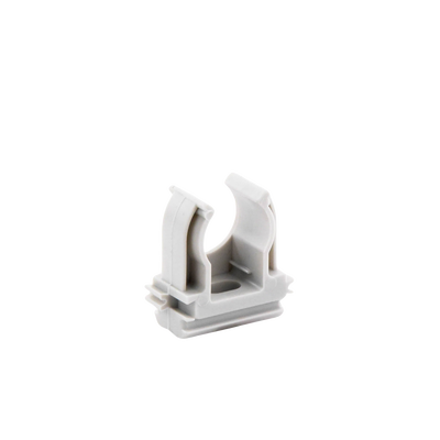 Soporte de presión (Abrazadera), PVC Auto-extinguible, abierto para tubería de 16 mm
