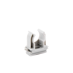 Soporte de presión (Abrazadera), PVC Auto-extinguible, abierto para tubería de 16 mm