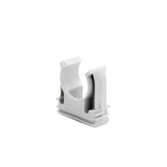 Soporte de presión (Abrazadera), PVC Auto-extinguible, abierto para tubería de 20 mm