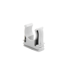 Soporte de presión (Abrazadera), PVC Auto-extinguible, abierto para tubería de 20 mm