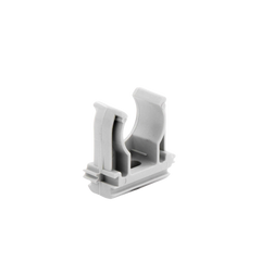 Soporte de presión (Abrazadera), PVC Auto-extinguible, abierto para tubería de 20 mm