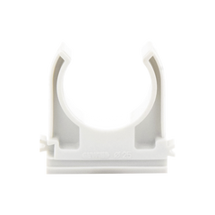 Soporte de presión (Abrazadera), PVC Auto-extinguible, abierto para tubería de 25 mm