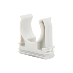 Soporte de presión (Abrazadera), PVC Auto-extinguible, abierto para tubería de 25 mm