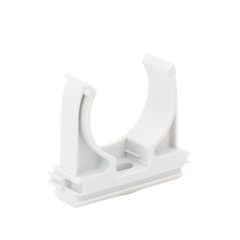 Soporte de presión (Abrazadera), PVC Auto-extinguible, abierto para tubería de 32 mm