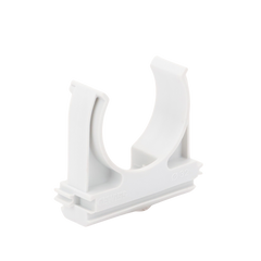 Soporte de presión (Abrazadera), PVC Auto-extinguible, abierto para tubería de 32 mm