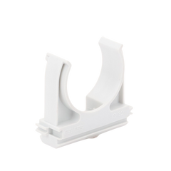 Soporte de presión (Abrazadera), PVC Auto-extinguible, abierto para tubería de 32 mm